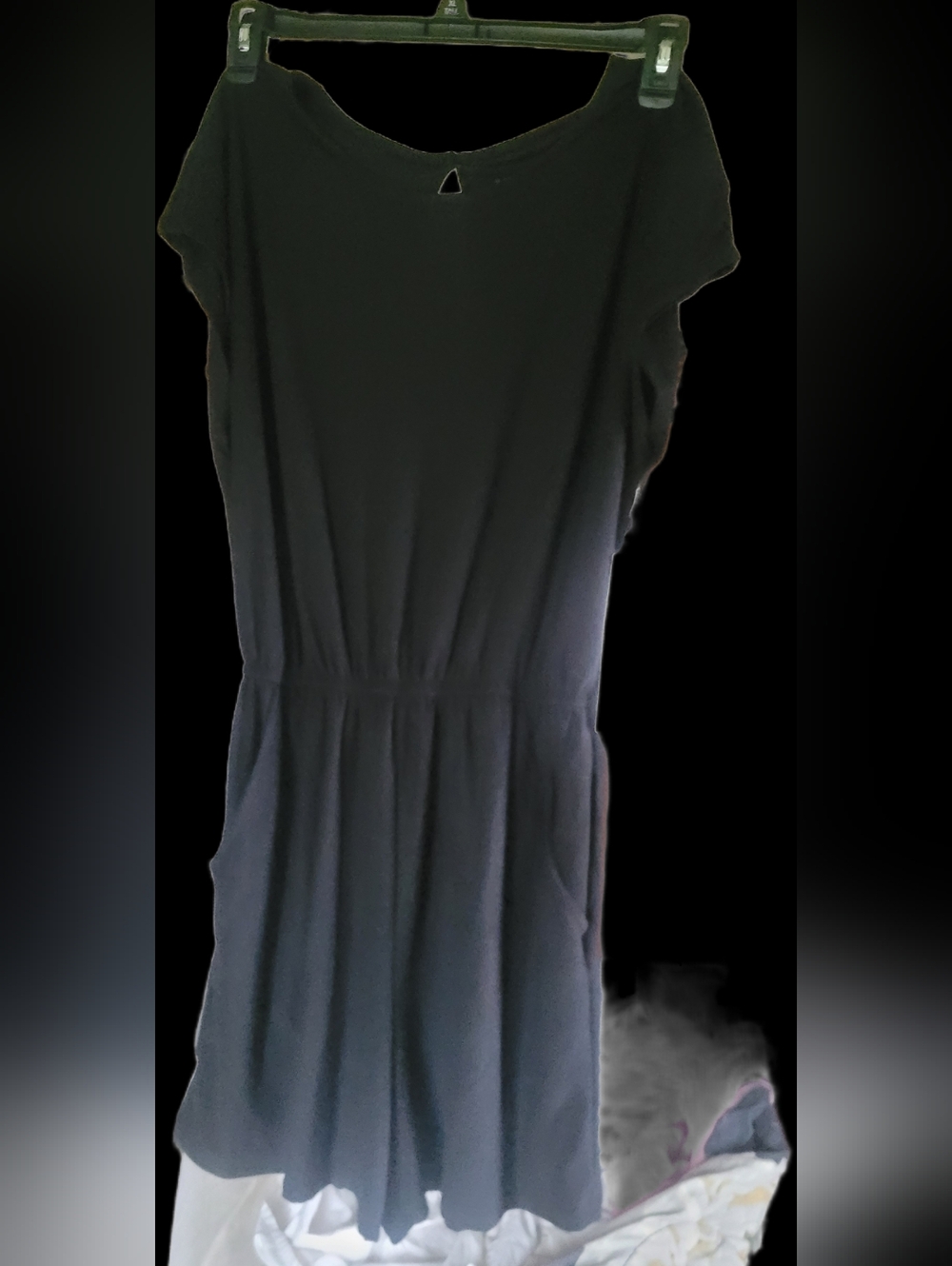 NWT Plus Size Dolman Romper - Black (1X) Has Pockets!